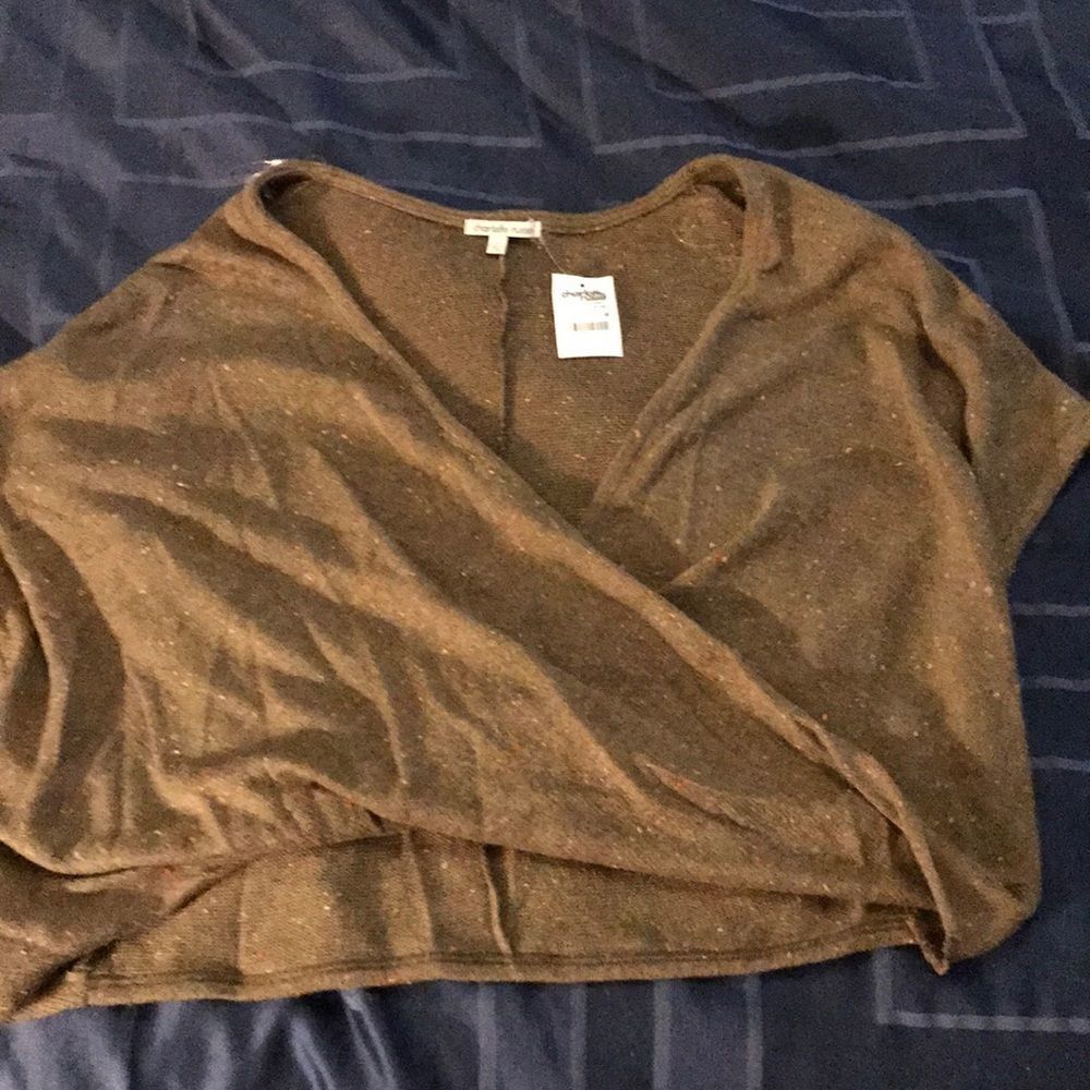 Brown crisscross sweater